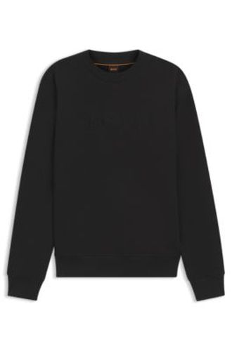 Sweat Relaxed en molleton de coton avec logo brodé - Boss - Modalova
