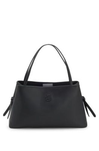 Cabas en similicuir grainé avec monogramme Double B - Boss - Modalova