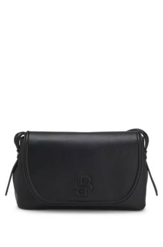 Sac à bandoulière en similicuir grainé avec monogramme Double B - Boss - Modalova
