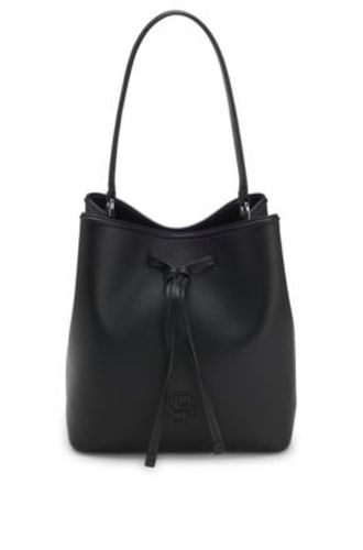 Sac seau en similicuir grainé à monogramme Double B - Boss - Modalova