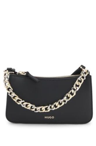 Sac porté croisé en similicuir avec chaîne à deux tons - HUGO - Modalova