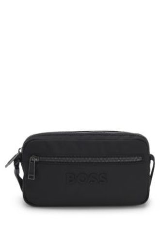 Sac à bandoulière structuré à losanges à logo ton sur ton - Boss - Modalova
