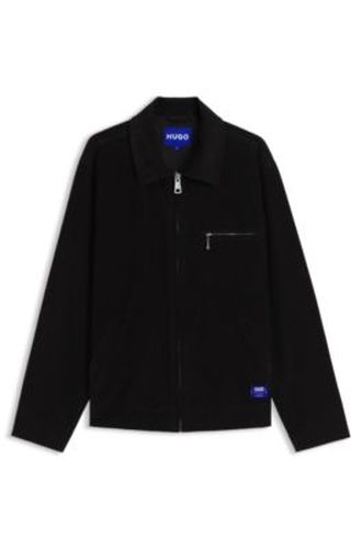 Veste en velours côtelé zippée avec poche poitrine - HUGO - Modalova