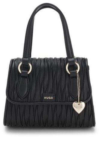 Sac à main en similicuir matelassé avec breloque cœur en métal - HUGO - Modalova
