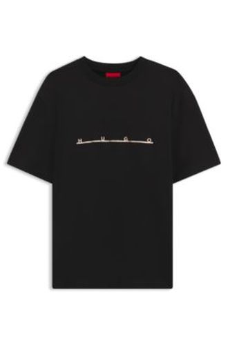 T-shirt Relaxed à surpiqûre en zigzag - HUGO - Modalova