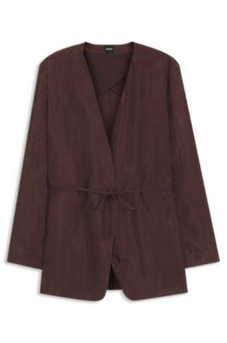Veste Regular sans col avec taille avec cordon de serrage - Boss - Modalova