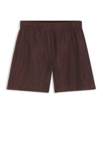 Short Regular Fit en toile avec taille à cordon de serrage - Boss - Modalova
