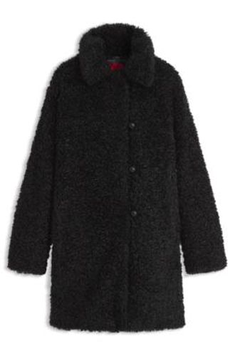 Manteau Relaxed en fourrure synthétique texturée - HUGO - Modalova