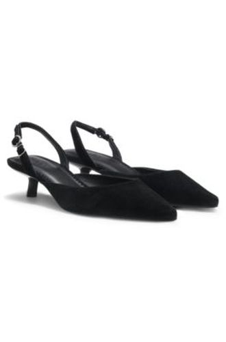 Escarpins à bride arrière en cuir suédé à petit talon - HUGO - Modalova