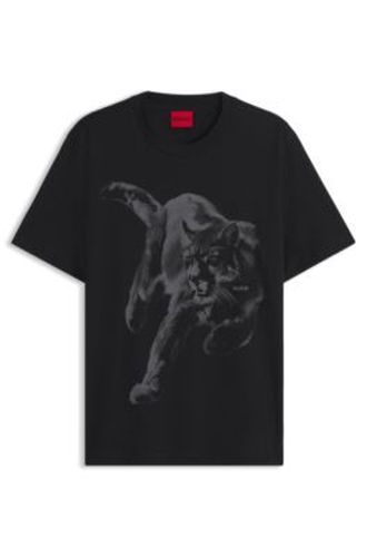 T-shirt en jersey de coton à imprimé graphique - HUGO - Modalova