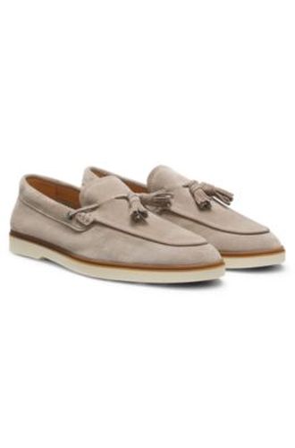 Mocassins en cuir suédé avec pampilles - Boss - Modalova