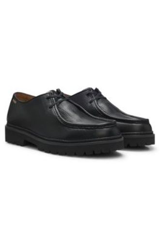 Derbies esprit mocassin en peau grainée - HUGO - Modalova