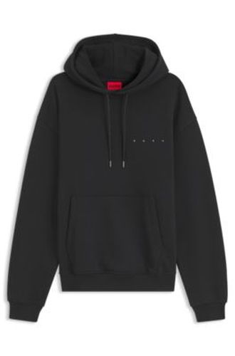 Sweat à capuche en coton avec logo espacé et motif graphique au dos - HUGO - Modalova