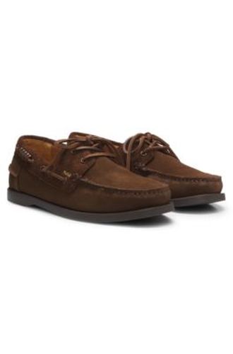 Chaussures bateau en mélange de cuirs suédés - HUGO - Modalova