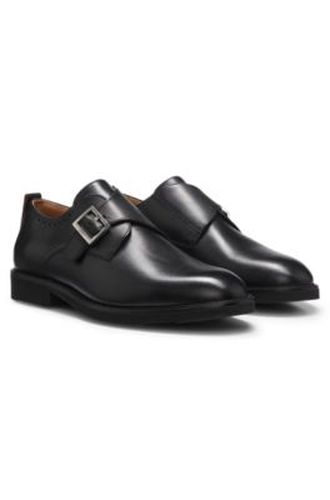 Chaussures à boucles en cuir avec détails perforés - HUGO - Modalova