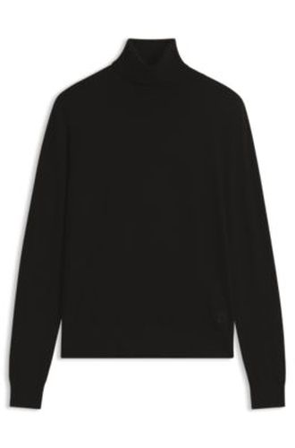 Pull à col roulé en laine mélangée et cachemire - HUGO - Modalova