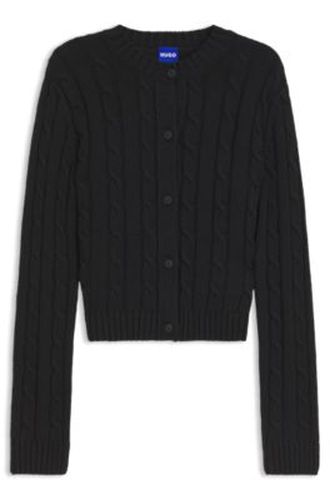 Cardigan en maille torsadée avec fermeture boutonnée - HUGO - Modalova