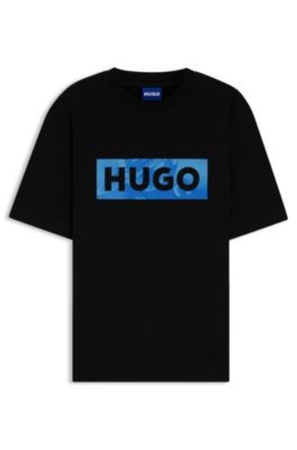 T-shirt en jersey de coton à logo artistique - HUGO - Modalova