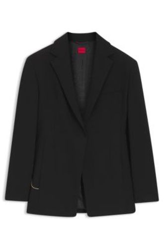 Blazer coupe décontractée en seersucker avec ceinture chaîne - HUGO - Modalova