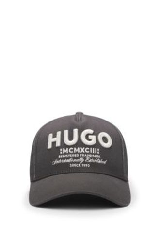 Casquette en twill de coton à logo brodé en relief - HUGO - Modalova