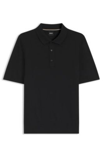 Polo en maille de laine vierge - Boss - Modalova