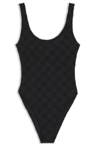 Maillot de bain en éponge stretch à logos revisités - HUGO - Modalova
