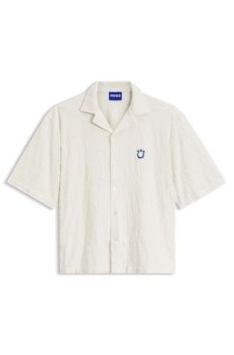 Chemise coupe décontractée en coton éponge jacquard - HUGO - Modalova