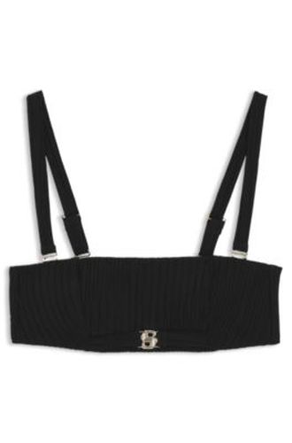 Haut de bikini bandeau plissé à double B - Boss - Modalova