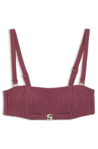 Haut de bikini bandeau plissé à double B - Boss - Modalova