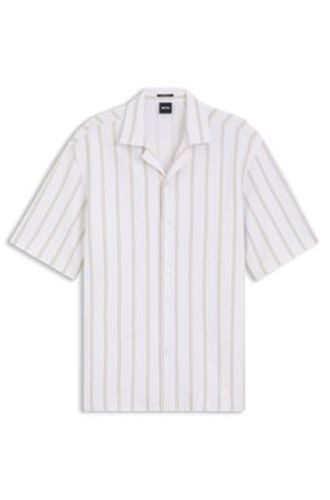 Chemise Relaxed en coton stretch à rayures - Boss - Modalova