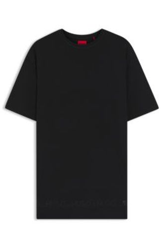 Robe de nuit en coton stretch avec empiècement en mesh - HUGO - Modalova