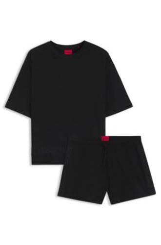 Pyjama en coton stretch avec inserts en mesh avec logo - HUGO - Modalova