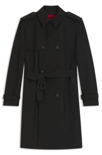 Trench déperlant en twill de coton mélangé - HUGO - Modalova