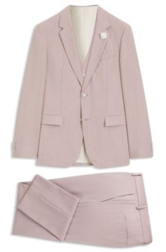 Costume trois pièces Slim Fit en laine vierge - Boss - Modalova