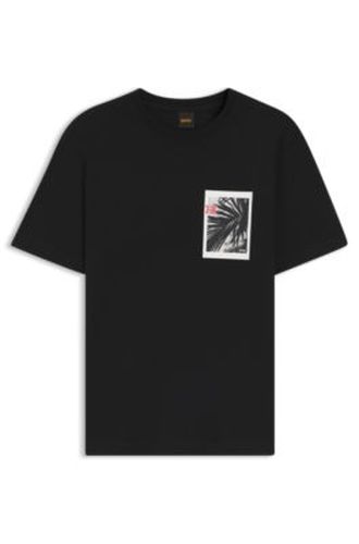 T-shirt en jersey de coton à imprimé graphique - Boss - Modalova
