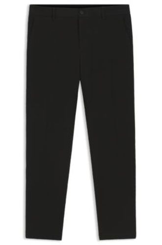 Pantalon coupe fuselée en seersucker de coton stretch - Boss - Modalova
