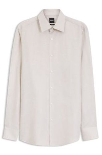 Chemise Slim Fit en twill de lin mélangé - Boss - Modalova