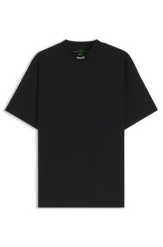 T-shirt Relaxed en coton stretch avec col montant - Boss - Modalova