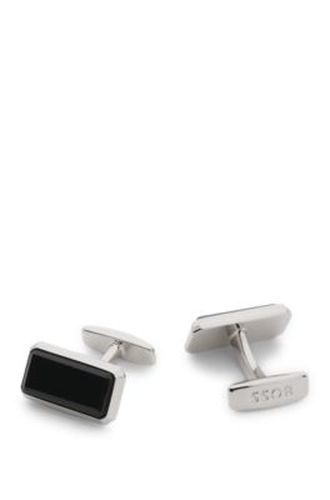 Boutons de manchette rectangulaires en laiton avec insert en émail - Boss - Modalova
