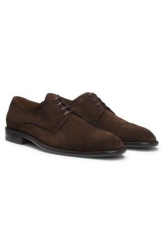 Chaussures derby en daim à bout rapporté - Boss - Modalova