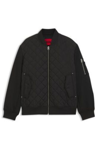 Veste déperlante en matières mélangées - HUGO - Modalova