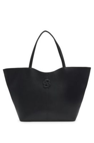 Cabas en cuir grainé avec monogramme Double B - Boss - Modalova