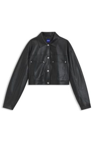 Veste Relaxed en similicuir - HUGO - Modalova