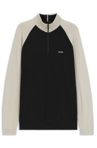 Pull color block à encolure zippée - Boss - Modalova