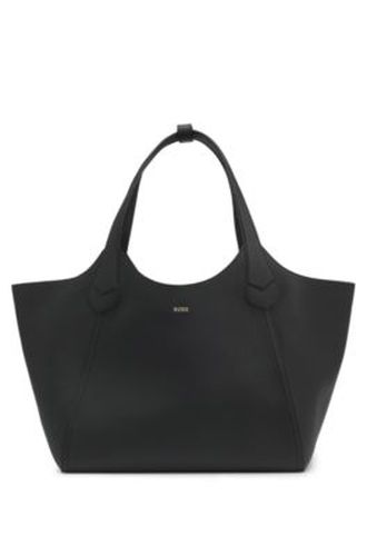 Cabas en cuir avec logo métallique - Boss - Modalova
