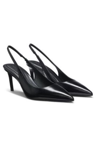 Escarpins à talon ouvert en cuir verni - Boss - Modalova