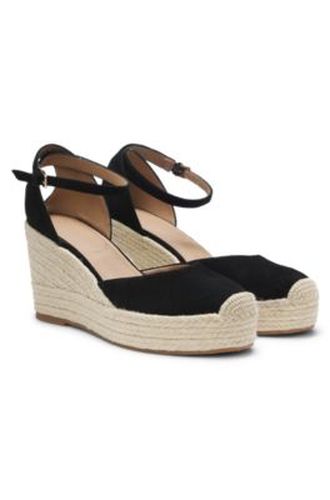 Espadrilles en cuir suédé avec semelle compensée - Boss - Modalova