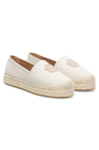 Espadrilles en toile à monogramme Double B - Boss - Modalova