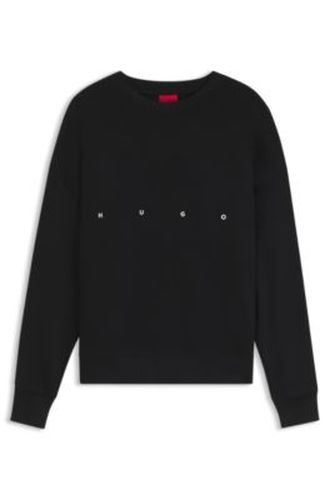 Sweat en coton avec logo brodé et imprimé graphique - HUGO - Modalova