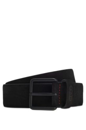 Ceinture en cuir suédé avec boucle ton sur ton à ardillon - HUGO - Modalova